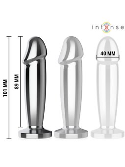 Intense - Metal Vibrating Anal Plug Dildo with Remote Control M