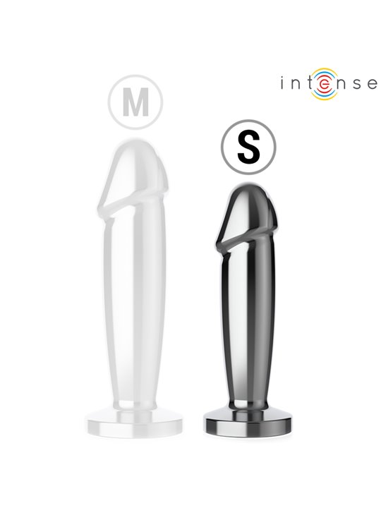 Intense - Plug Anale Dildo Vibrante in Metallo con Telecomando S