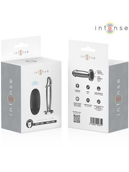Intense - Plug Anale Dildo Vibrante in Metallo con Telecomando S