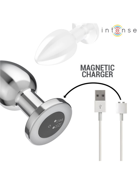 Intense - Metal Vibrating Anal Plug with Remote Control, Size L