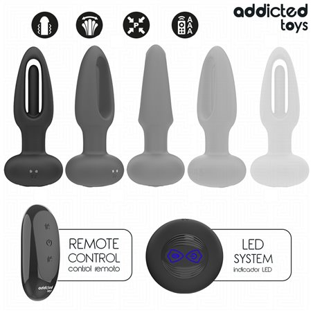 Intense - Metal Vibrating Anal Plug with Remote Control, Size L