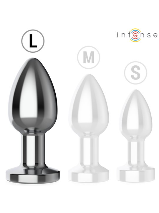 Intense - Metal Vibrating Anal Plug with Remote Control, Size L