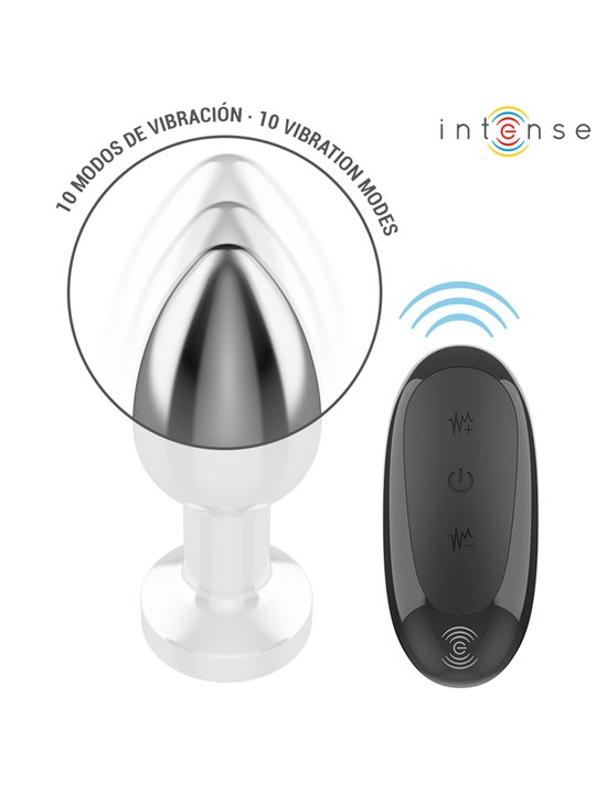 Intense - Plug Anale Vibrante in Metallo con Telecomando Taglia M