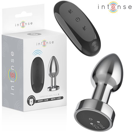 Intense - Vibrating Metal Anal Plug with Remote Control Size S