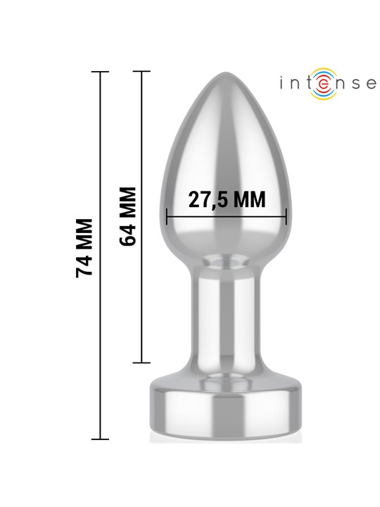 Intense - Vibrating Metal Anal Plug with Remote Control Size S