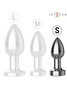 Intense - Vibrating Metal Anal Plug with Remote Control Size S