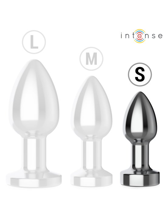 Intense - Vibrating Metal Anal Plug with Remote Control Size S
