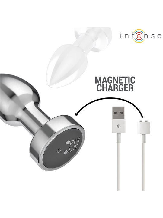 Intense - Vibrating Metal Anal Plug with Remote Control Size S