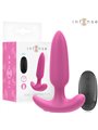 Intense Ross - Vibrating Pink Silicone Anal Plug with Remote Control