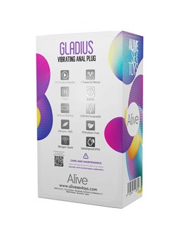 Alive Gladius - Blue Silicone Vibrating Anal Plug