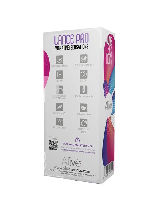 Alive Lance Pro - Stimolatore Anale e Vaginale in Silicone Rosa