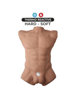 Silexd Apollo L - Mulatto Male Silicone Torso with 17.7 cm Dildo
