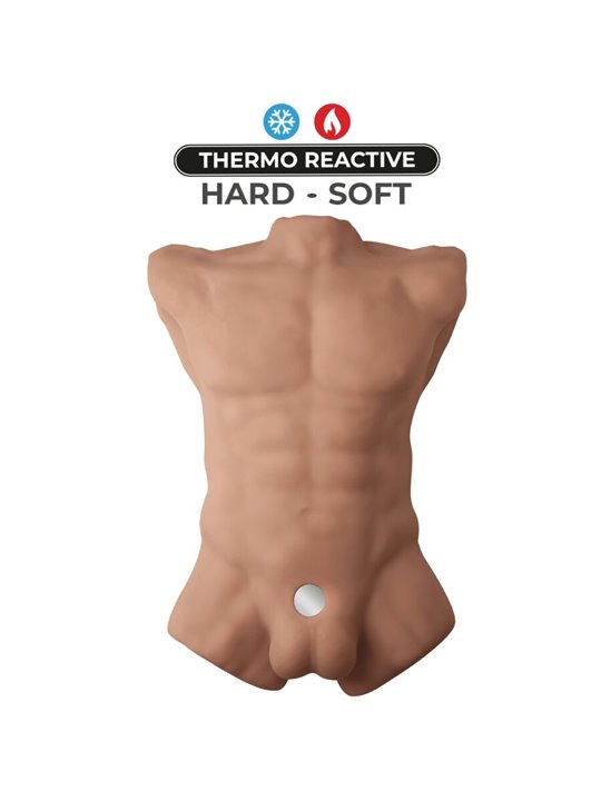 Silexd Apollo L - Mulatto Male Silicone Torso with 17.7 cm Dildo