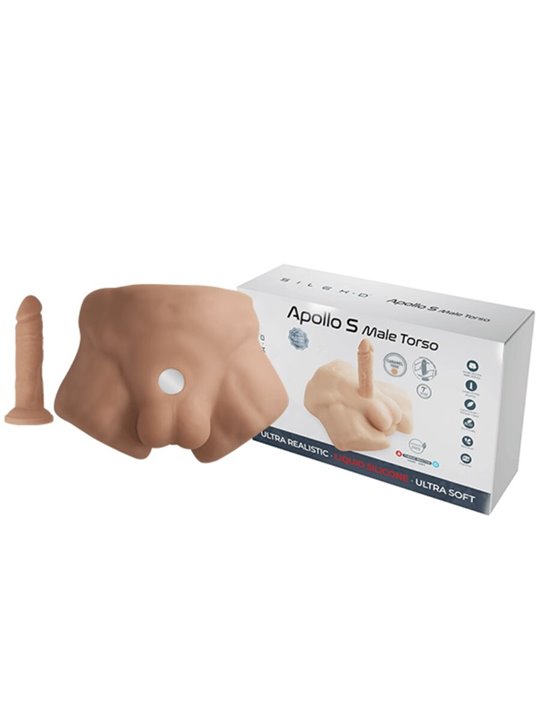 Silexd Apollo S - Mulatto Male Silicone Torso with 17.7 cm Dildo