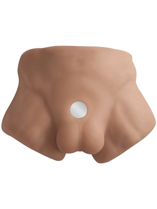 Silexd Apollo S - Busto Maschile Mulatto in Silicone con Dildo 17,7 Cm