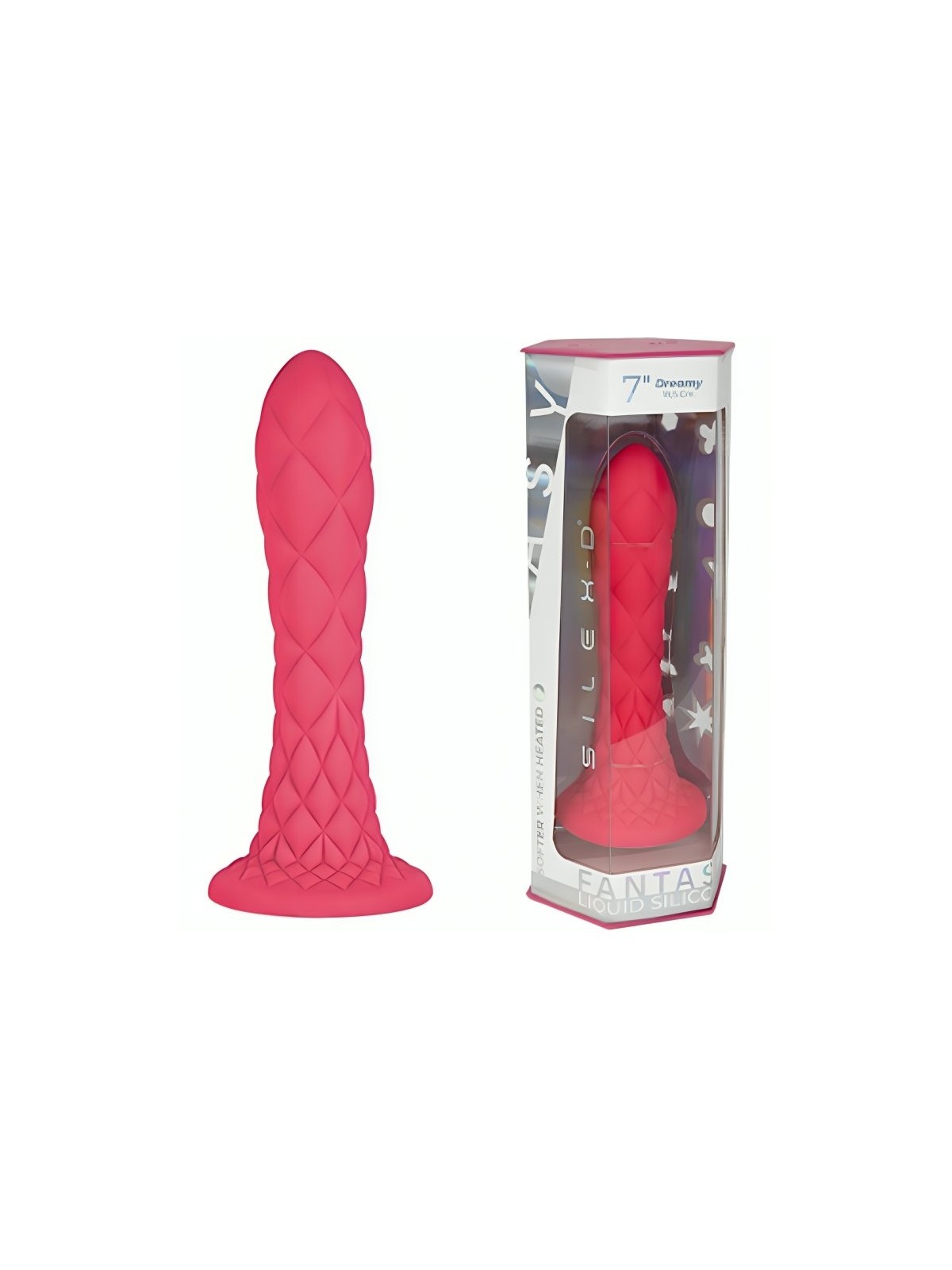 Silexd Dreamy - 18.5 cm Fuchsia Thermoreactive Liquid Silicone Dildo