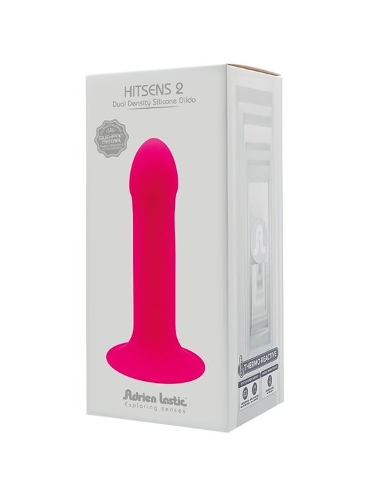 Adrien Lastic Hitsens 2 - Pink Silicone Dildo with Suction Cup 16.8 cm