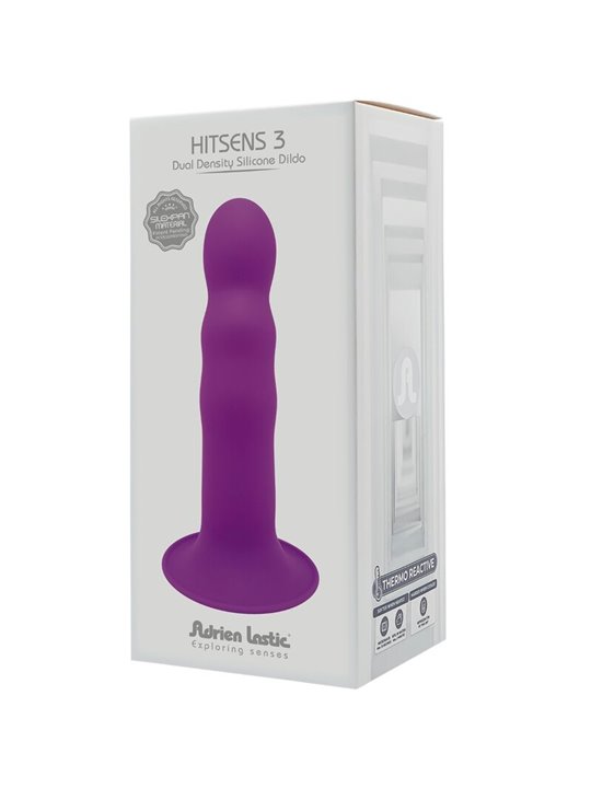 Adrien Lastic Hitsens 3 - Dildo in Silicone Viola con Ventosa 18,2 Cm