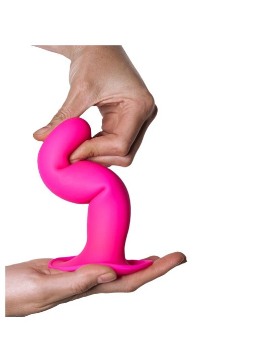 Adrien Lastic Hitsens 4 - Fuchsia Silicone Dildo with Suction Cup 17.8 cm