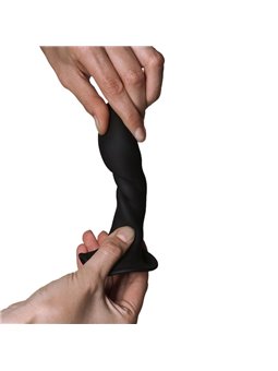 Adrien Lastic Hitsens 5 - Black Silicone Dildo with Suction Cup 12.9 cm