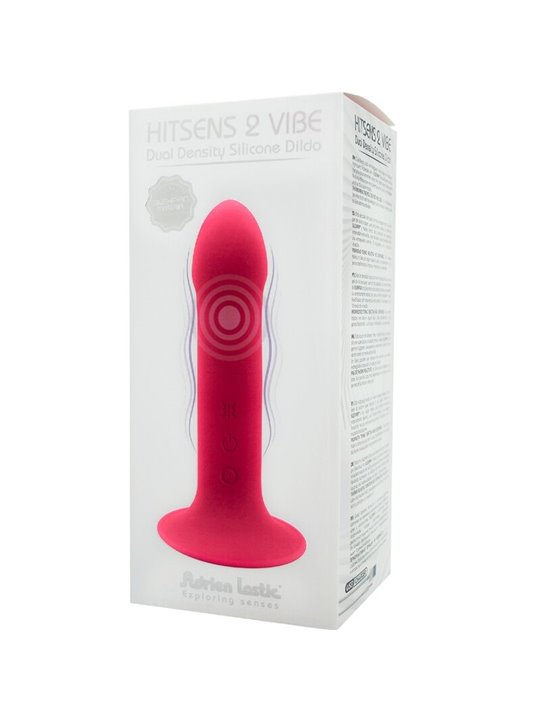 Adrien Lastic Hitsens 2 Vibe - Pink Silicone Vibrating Dildo 17.2 cm