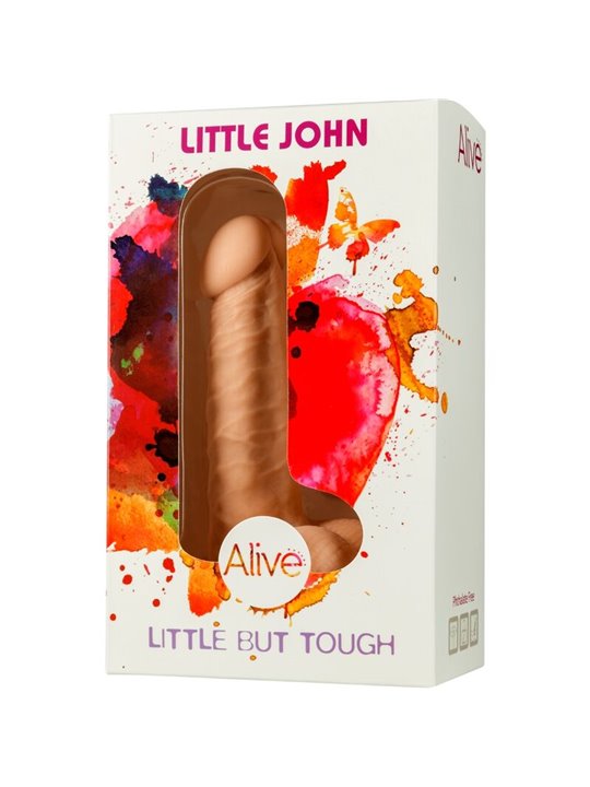 Alive Little John - Realistic Penis with Testicles and Suction Cup 14.6 cm