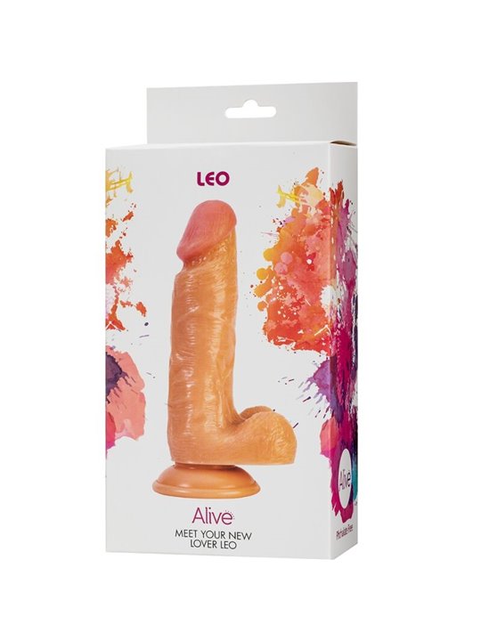 Alive Leo - Pene Realistico con Testicoli e Ventosa 17 Cm