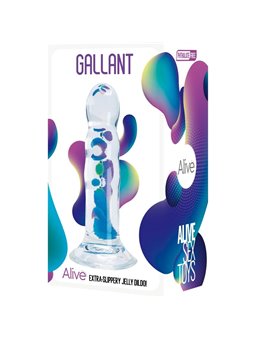 Alive Gallant - Realistic Transparent Dildo with Suction Cup 14 cm