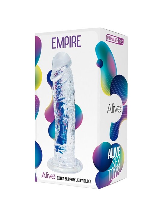 Alive Empire - Realistic Transparent Penis with Suction Cup 19.3 cm
