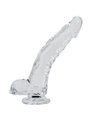 Alive Stallion - Pene Realistico Trasparente con Testicoli e Ventosa 22 Cm