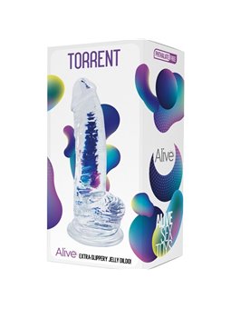 Alive Torrent - Pene Realistico in Silicone Trasparente 20,6 Cm