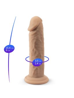 Silexd - Pene Realistico in Silicone Termoreattivo 15,4 Cm Beige Mod 2
