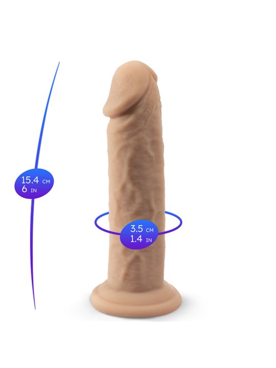 Silexd - Realistic Thermoreactive Silicone Penis 15.4 cm Beige Mod 2