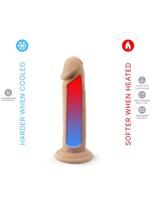 Silexd - Realistic Thermoreactive Silicone Penis 15.4 cm Beige Mod 2