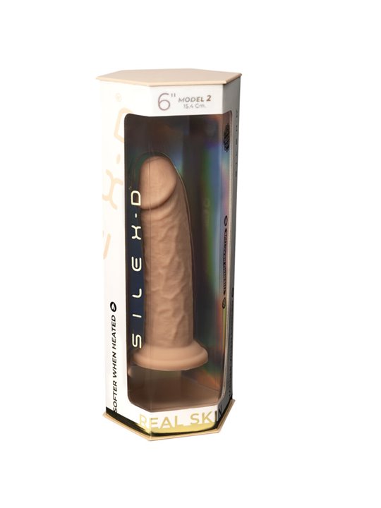 Silexd - Pene Realistico in Silicone Termoreattivo 15,4 Cm Beige Mod 2