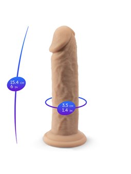 Silexd - Realistic Premium Thermoreactive Silicone Penis 15.4 cm Mod 2