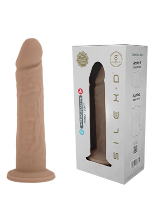 Silexd - Liquid Silicone Realistic Penis 20.6 cm Beige Mod 8