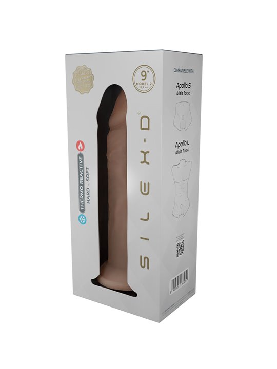 Silexd - Pene Realistico in Silicone Liquido 22,8 Cm Beige Mod 9