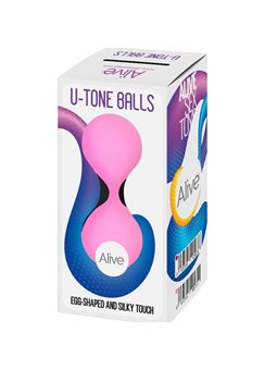 Alive U-Tone Balls - Palle di Kegel in Silicone Rosa 18 Cm