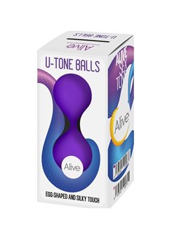 Alive U-Tone Balls - Palle di Kegel in Silicone Viola 18 Cm