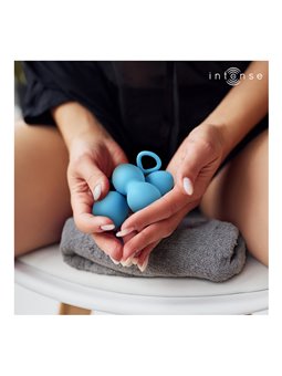 Intense Charli - Palle di Kegel in Silicone Blu 3 Pz 48/76/97 Gr.