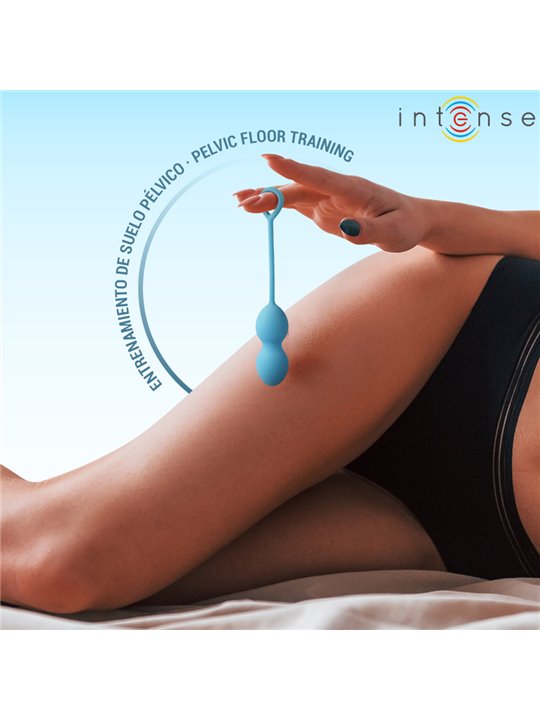 Intense Charli - Palle di Kegel in Silicone Blu 3 Pz 48/76/97 Gr.
