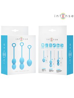 Intense Charli - Palle di Kegel in Silicone Blu 3 Pz 48/76/97 Gr.