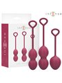 Intense Charli - Palle di Kegel in Silicone Bordeaux 3 Pz 48/76/97 Gr.