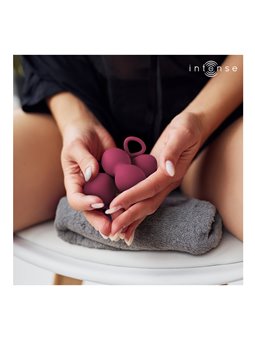 Intense Charli - Bordeaux Silicone Kegel Balls 3 pcs 48/76/97 g