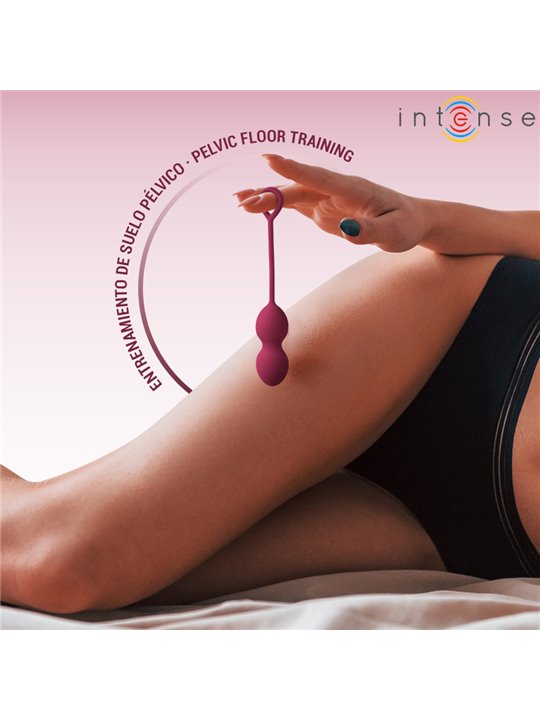 Intense Charli - Palle di Kegel in Silicone Bordeaux 3 Pz 48/76/97 Gr.