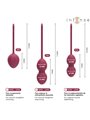 Intense Charli - Palle di Kegel in Silicone Bordeaux 3 Pz 48/76/97 Gr.