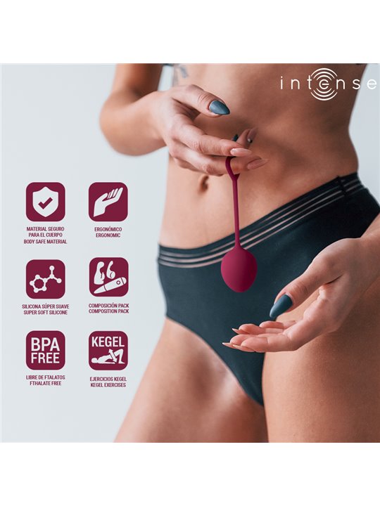 Intense Charli - Bordeaux Silicone Kegel Balls 3 pcs 48/76/97 g