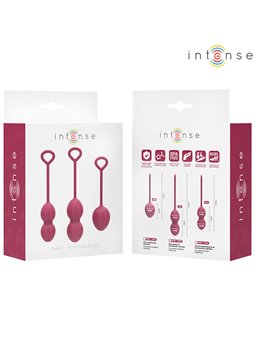 Intense Charli - Palle di Kegel in Silicone Bordeaux 3 Pz 48/76/97 Gr.