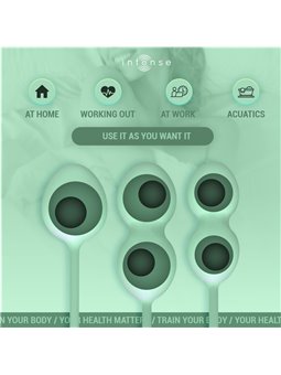 Intense Charli - Palle di Kegel in Silicone Verde 3 Pz 48/76/97 Gr.